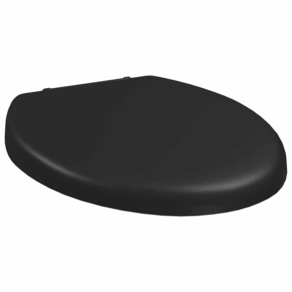 145016 vidaXL Soft-close Toilet Seat with Quick-release Design Black