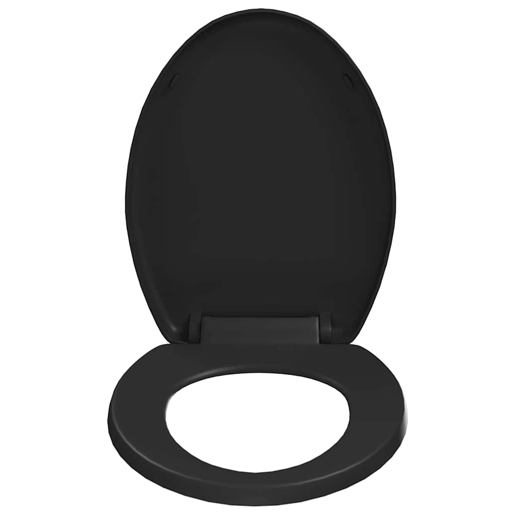 145016 vidaXL Soft-close Toilet Seat with Quick-release Design Black