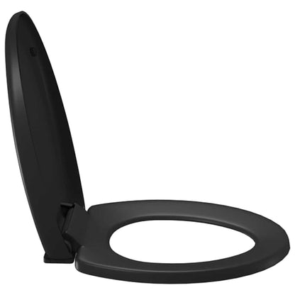 145016 vidaXL Soft-close Toilet Seat with Quick-release Design Black