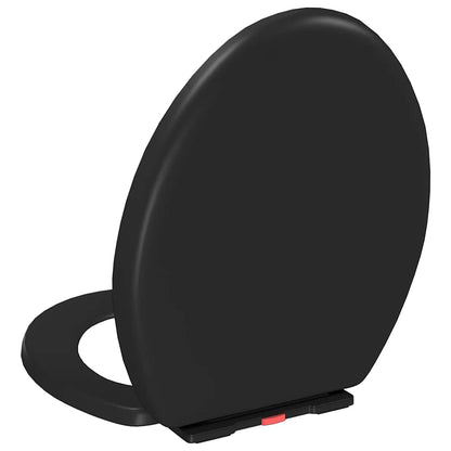 145016 vidaXL Soft-close Toilet Seat with Quick-release Design Black