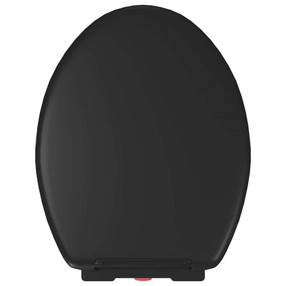 145016 vidaXL Soft-close Toilet Seat with Quick-release Design Black