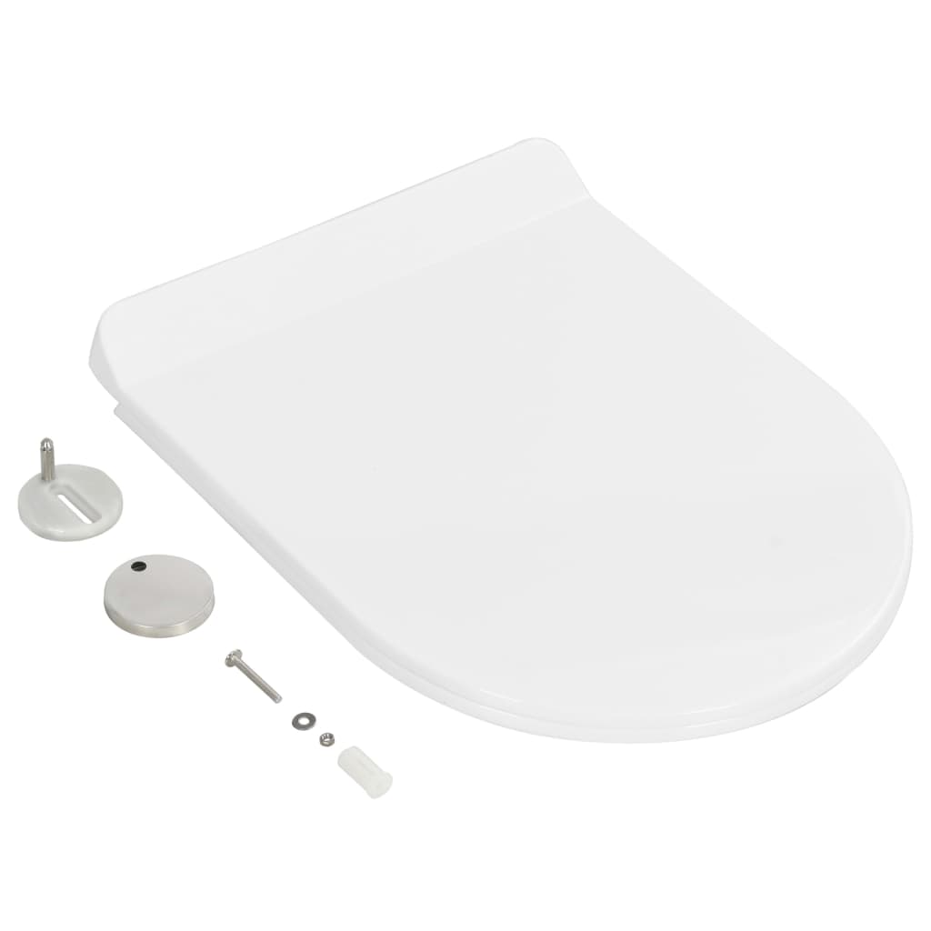 vidaXL Soft-close Toilet Seat with Quick-release Design White