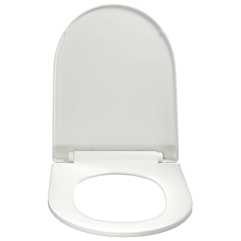 145017 vidaXL Soft-close Toilet Seat with Quick-release Design White