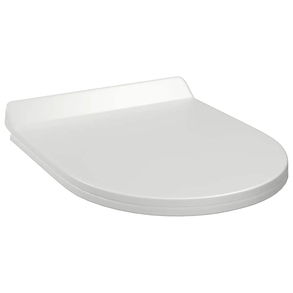 145017 vidaXL Soft-close Toilet Seat with Quick-release Design White