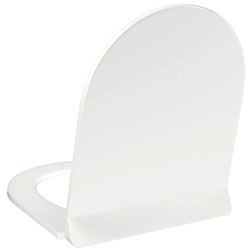 145017 vidaXL Soft-close Toilet Seat with Quick-release Design White