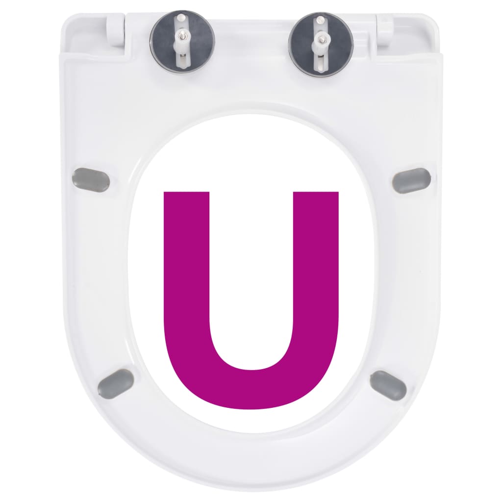 vidaXL Soft-close Toilet Seat with Quick-release Design White