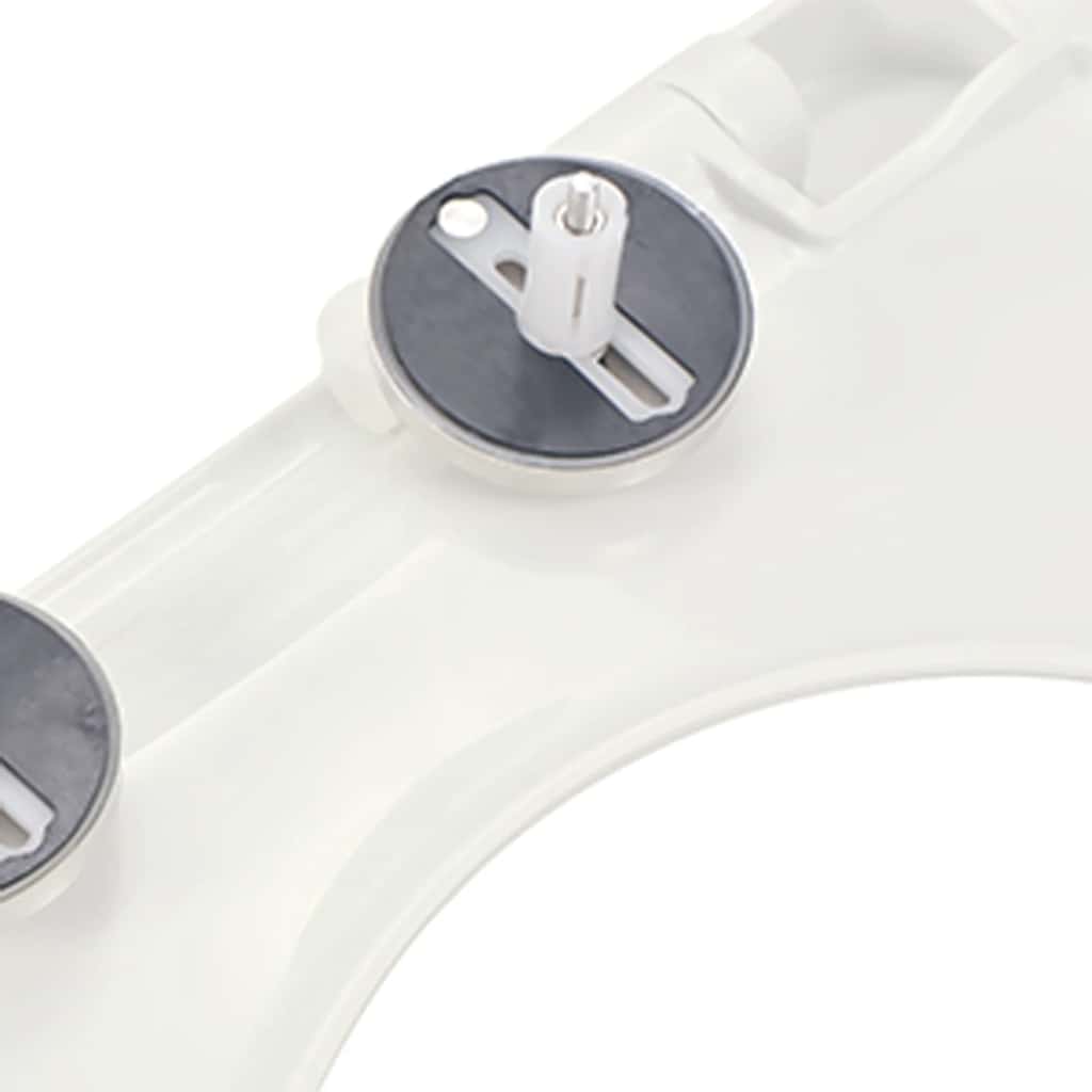 145017 vidaXL Soft-close Toilet Seat with Quick-release Design White