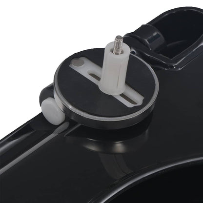 145018 vidaXL Soft-close Toilet Seat with Quick-release Design Black