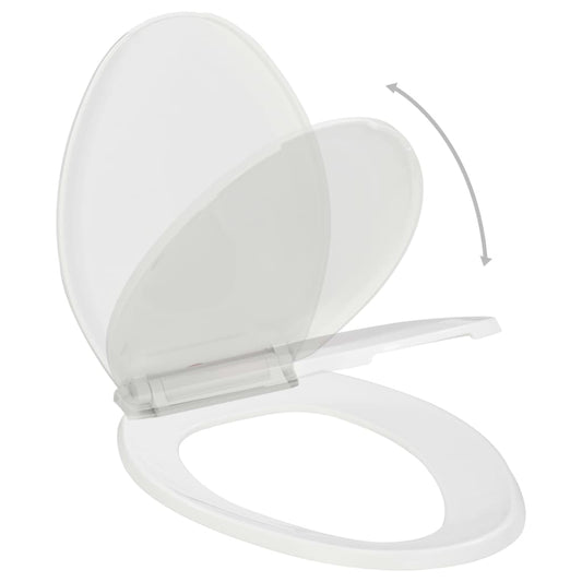 vidaXL Soft-close Toilet Seat with Quick-release Design White