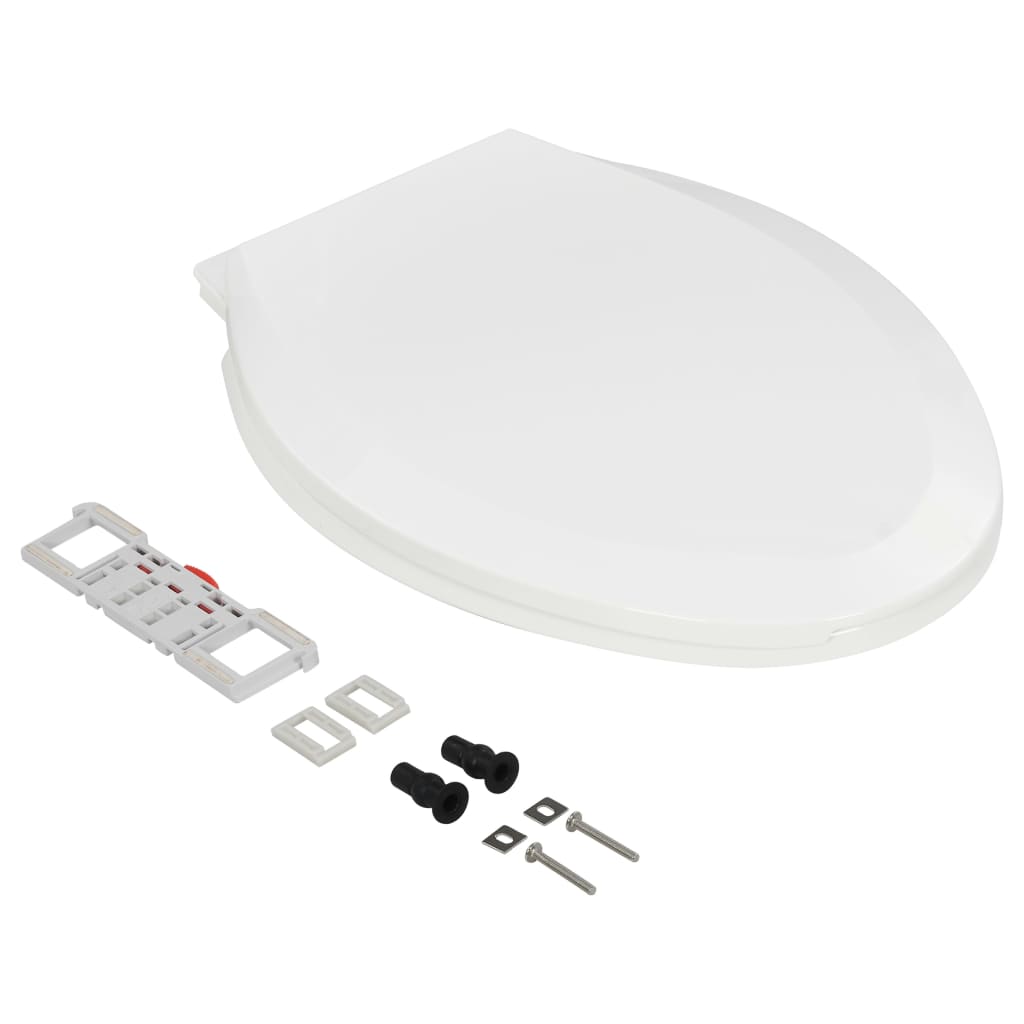 vidaXL Soft-close Toilet Seat with Quick-release Design White