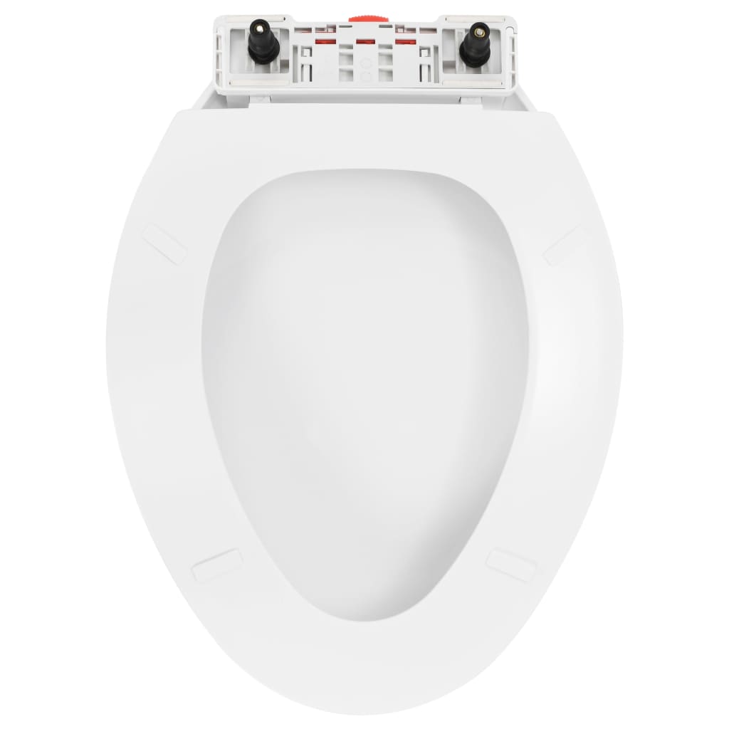 vidaXL Soft-close Toilet Seat with Quick-release Design White