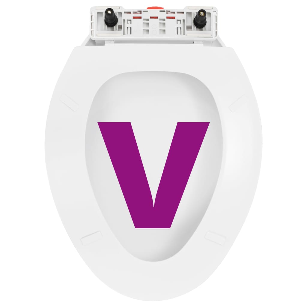 vidaXL Soft-close Toilet Seat with Quick-release Design White