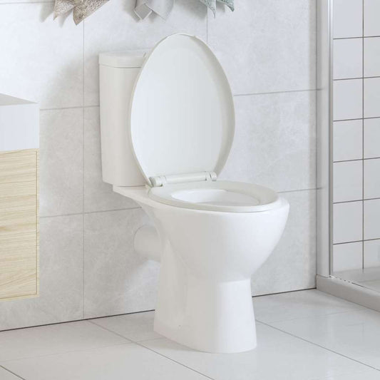 vidaXL Soft-close Toilet Seat with Quick-release Design White