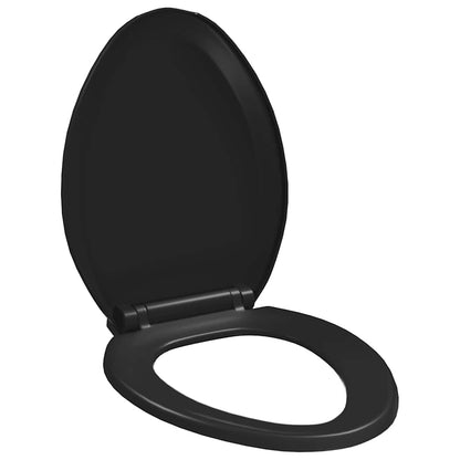 145020 vidaXL Soft-close Toilet Seat with Quick-release Design Black
