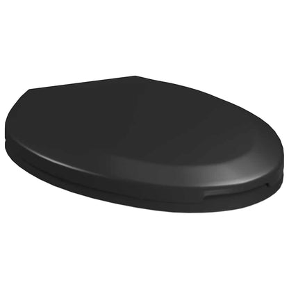 145020 vidaXL Soft-close Toilet Seat with Quick-release Design Black