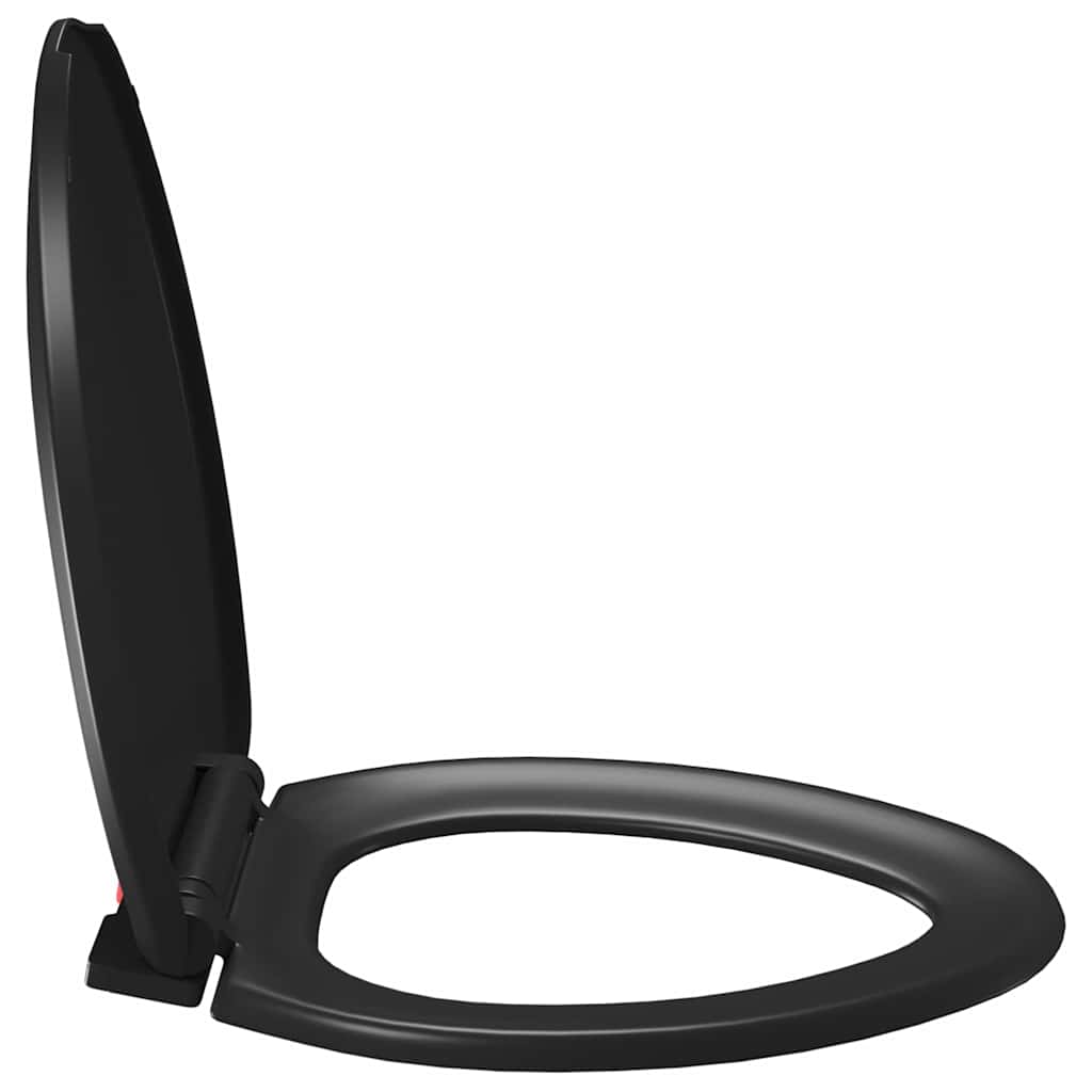 vidaXL Soft-close Toilet Seat with Quick-release Design Black