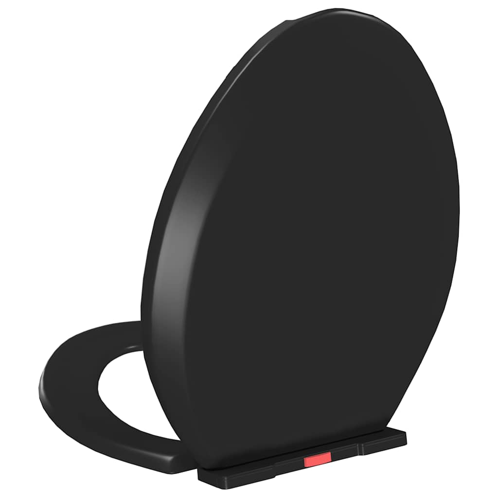 vidaXL Soft-close Toilet Seat with Quick-release Design Black