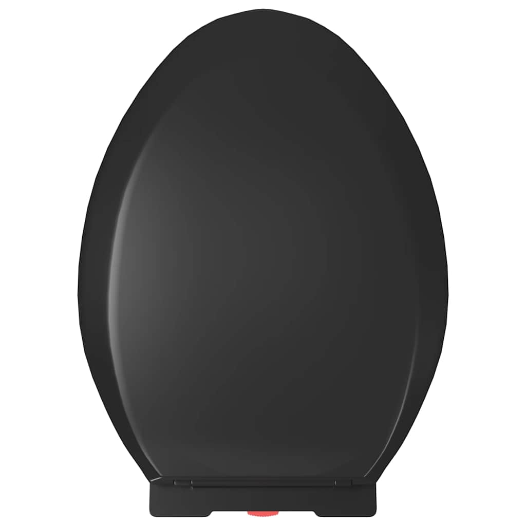 145020 vidaXL Soft-close Toilet Seat with Quick-release Design Black