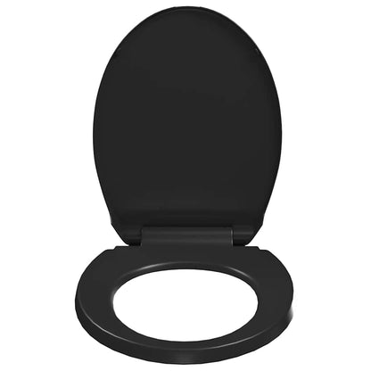 145021 vidaXL Soft-close Toilet Seat with Quick-release Design Black