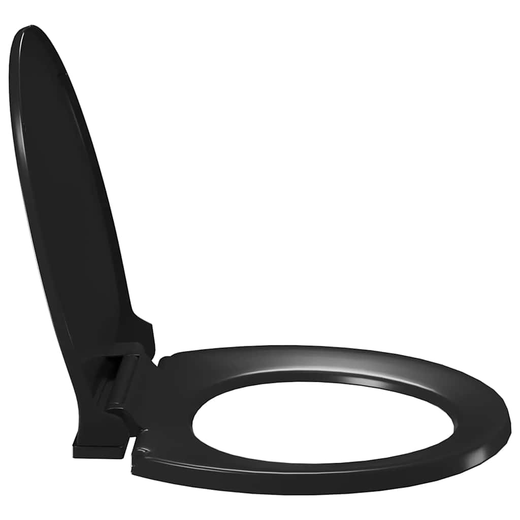 145021 vidaXL Soft-close Toilet Seat with Quick-release Design Black