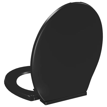 145021 vidaXL Soft-close Toilet Seat with Quick-release Design Black