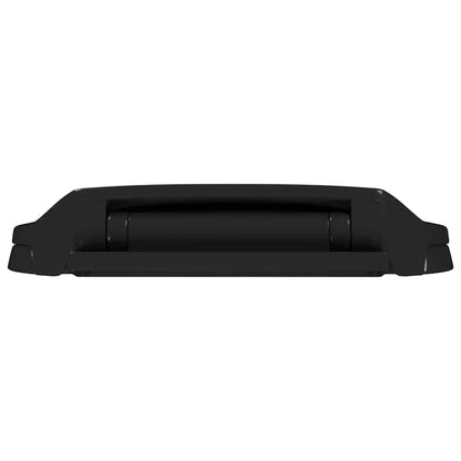 145021 vidaXL Soft-close Toilet Seat with Quick-release Design Black