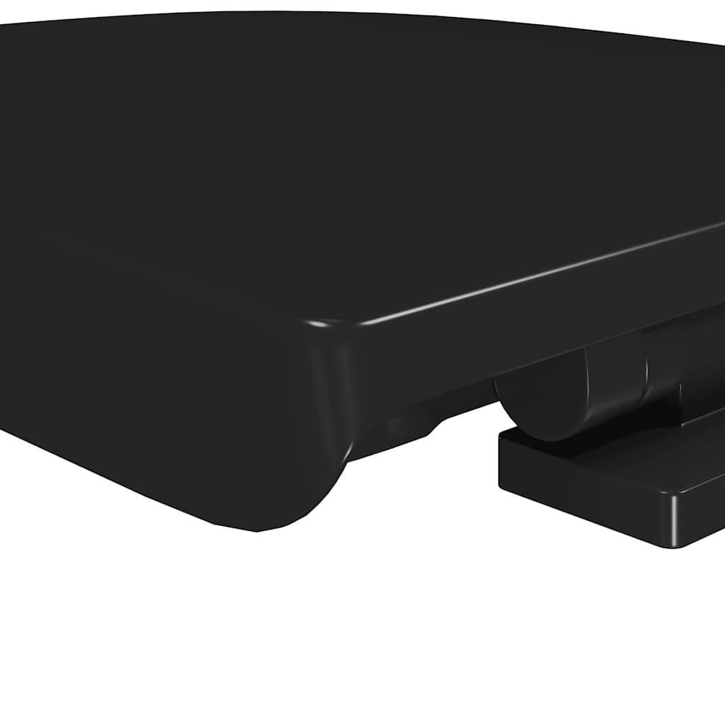 145022 vidaXL Soft-close Toilet Seat with Quick-release Design Black