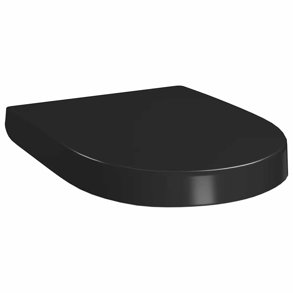 145022 vidaXL Soft-close Toilet Seat with Quick-release Design Black