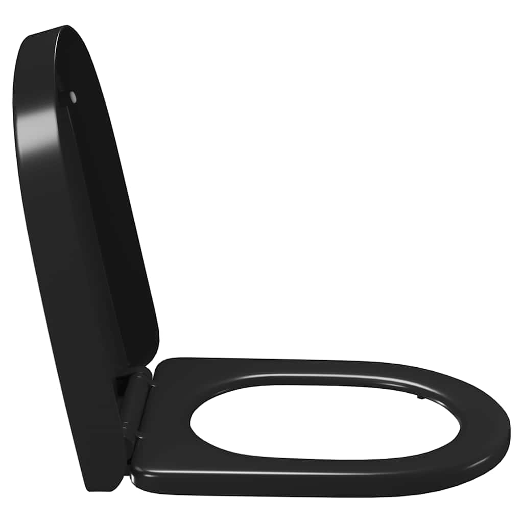 145022 vidaXL Soft-close Toilet Seat with Quick-release Design Black