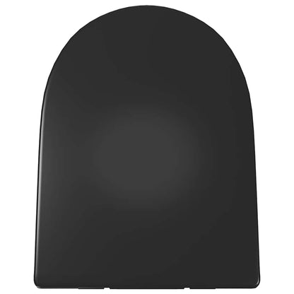 vidaXL Soft-close Toilet Seat with Quick-release Design Black
