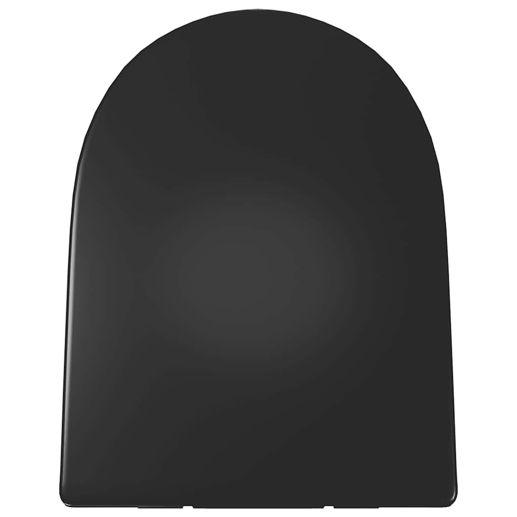 145022 vidaXL Soft-close Toilet Seat with Quick-release Design Black
