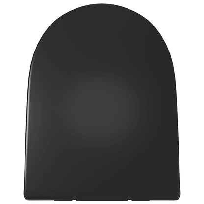 145022 vidaXL Soft-close Toilet Seat with Quick-release Design Black