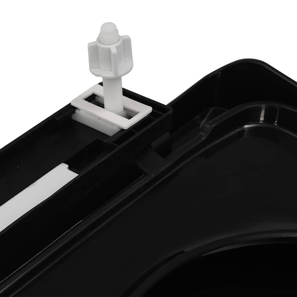 145022 vidaXL Soft-close Toilet Seat with Quick-release Design Black