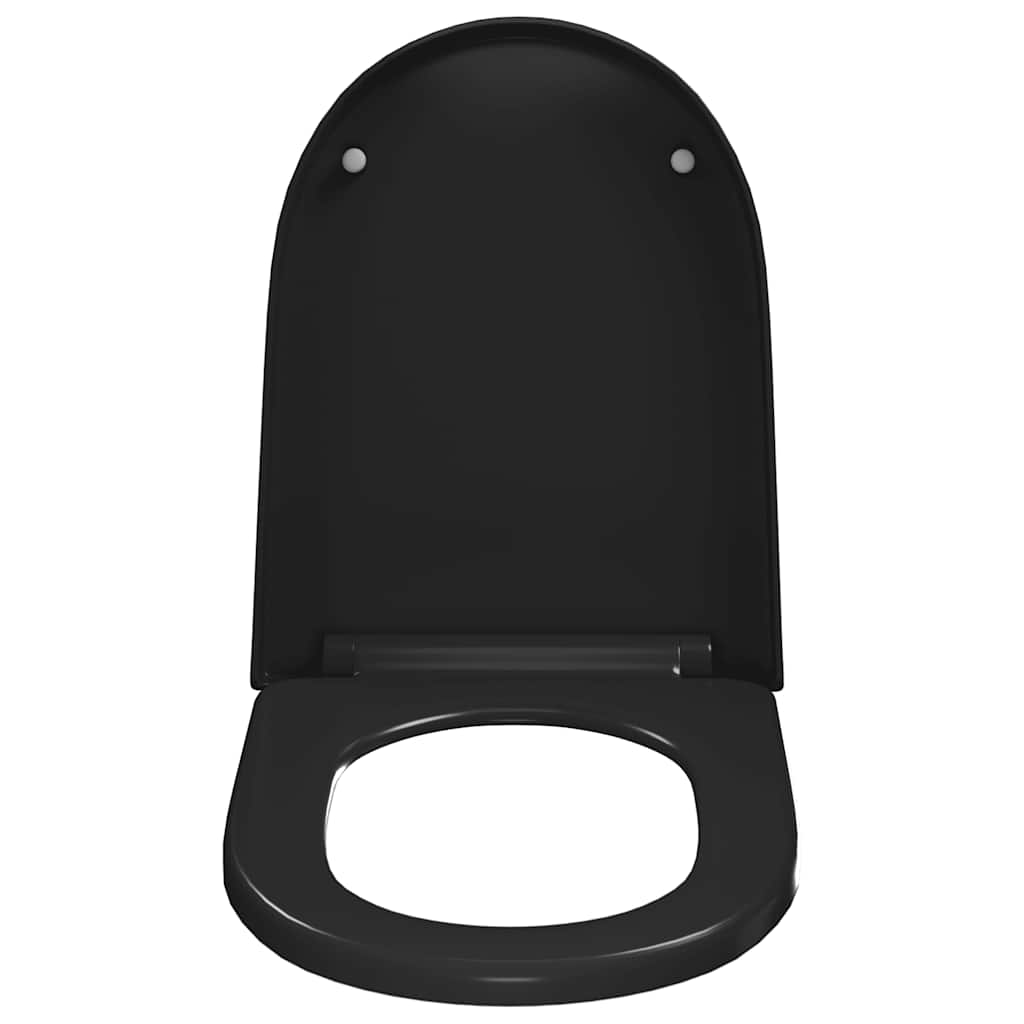 145023 vidaXL Soft-close Toilet Seat with Quick-release Design Black