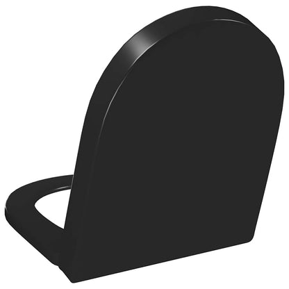 145023 vidaXL Soft-close Toilet Seat with Quick-release Design Black