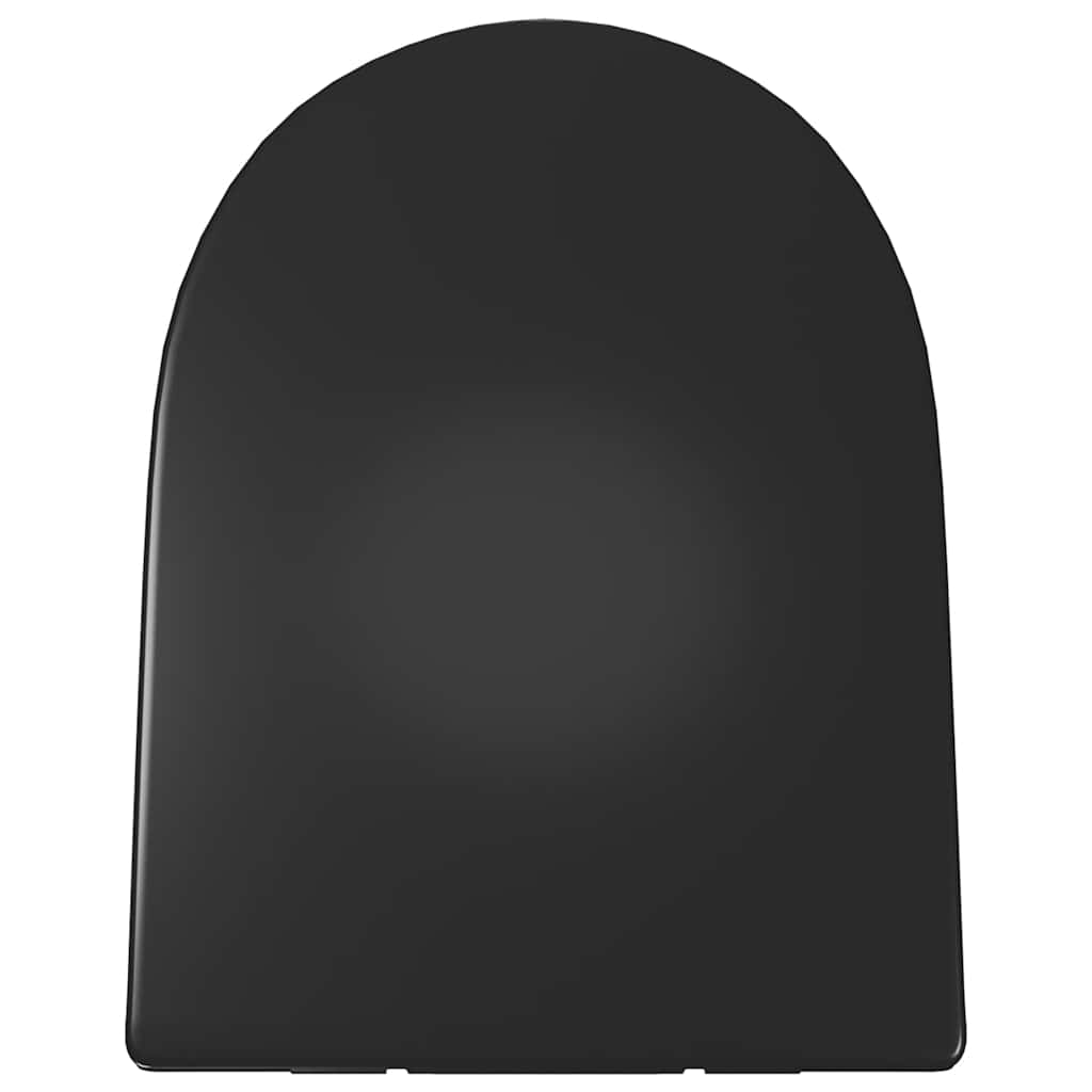 vidaXL Soft-close Toilet Seat with Quick-release Design Black