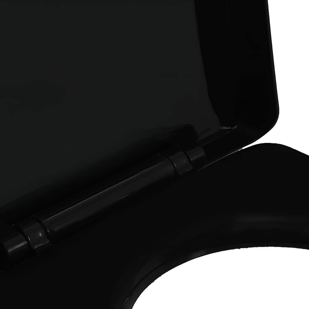 145023 vidaXL Soft-close Toilet Seat with Quick-release Design Black