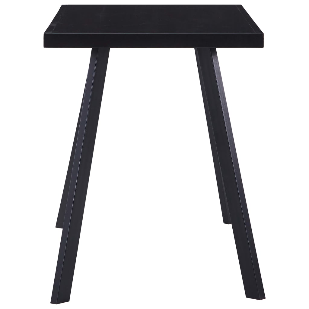 vidaXL Dining Table Black 120x60x75 cm Tempered Glass