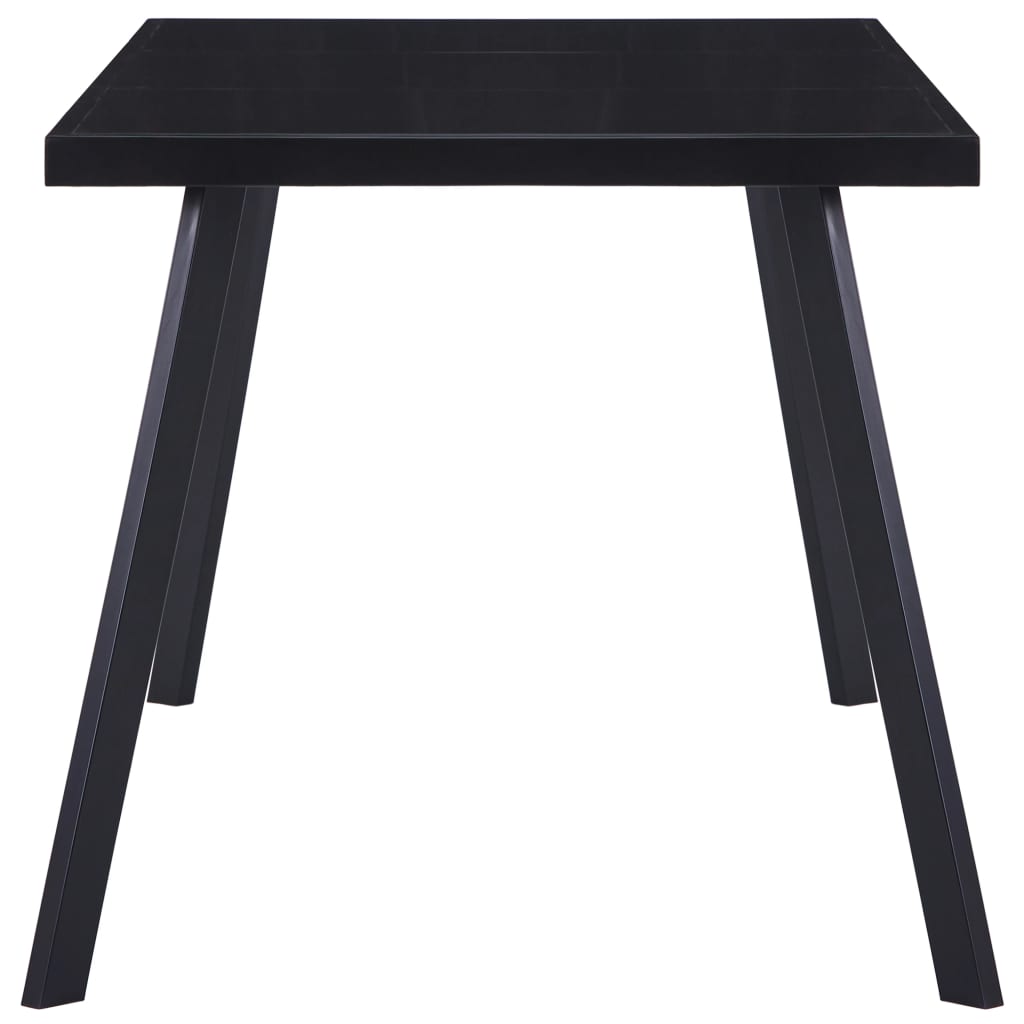 vidaXL Dining Table Black 180x90x75 cm Tempered Glass