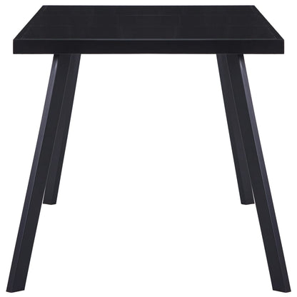 vidaXL Dining Table Black 180x90x75 cm Tempered Glass