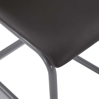 vidaXL Cantilever Dining Chairs 4 pcs Brown Faux Leather