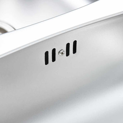 vidaXL Kitchen Sink Double Basin with Strainer & Trap Stainless Steel