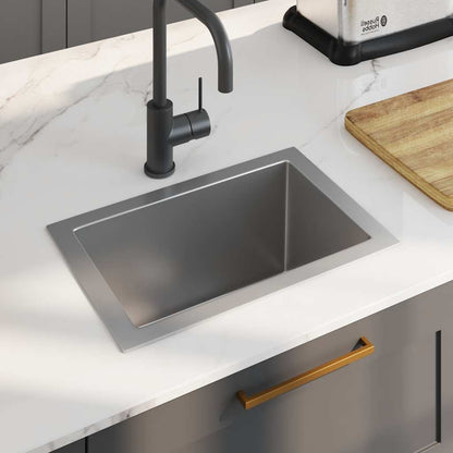 vidaXL Handmade Kitchen Sink Stainless Steel