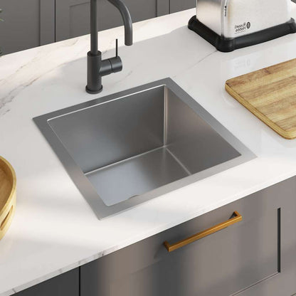vidaXL Handmade Kitchen Sink Stainless Steel