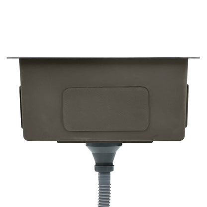 vidaXL Handmade Kitchen Sink Black Stainless Steel