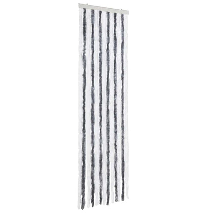 284271 vidaXL Insect Curtain Grey and White 56x185 cm Chenille