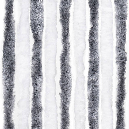 vidaXL Insect Curtain Grey and White 56x185 cm Chenille