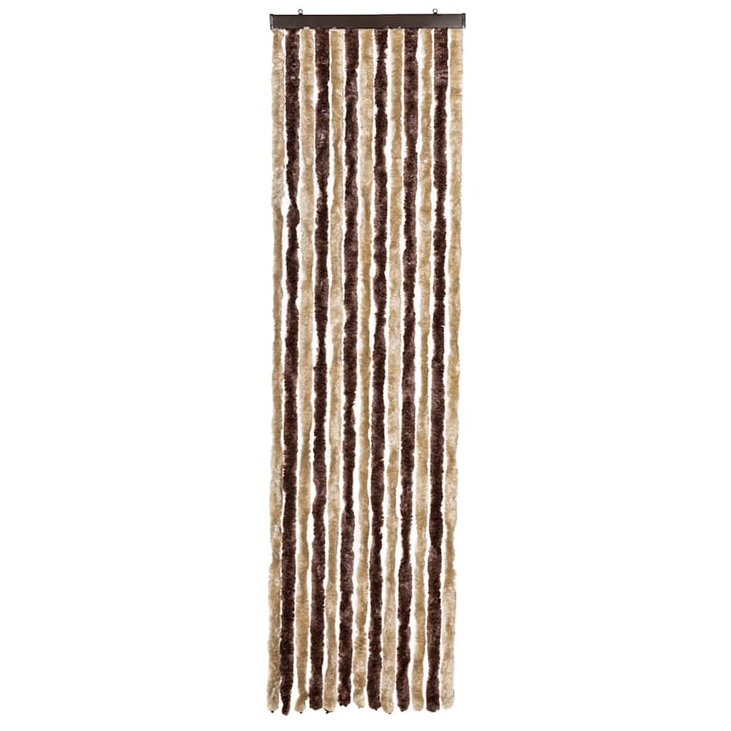 vidaXL Insect Curtain Beige and Light Brown 56x185 cm Chenille