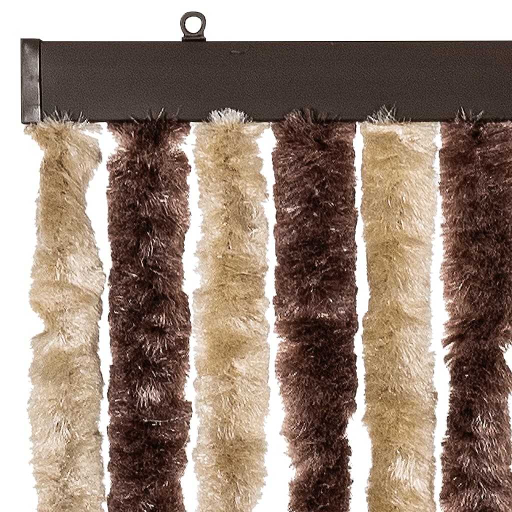 vidaXL Insect Curtain Beige and Light Brown 56x185 cm Chenille