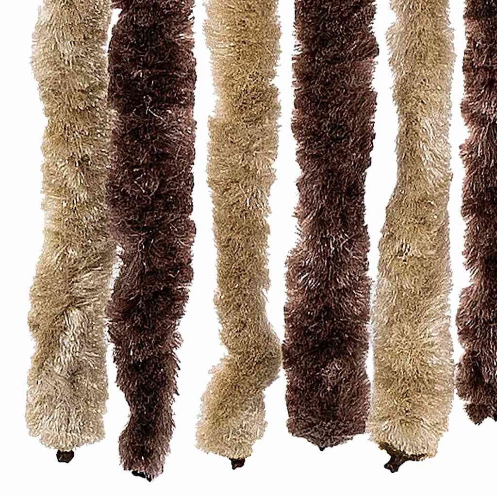 vidaXL Insect Curtain Beige and Light Brown 56x185 cm Chenille